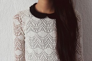 кружевной свитер